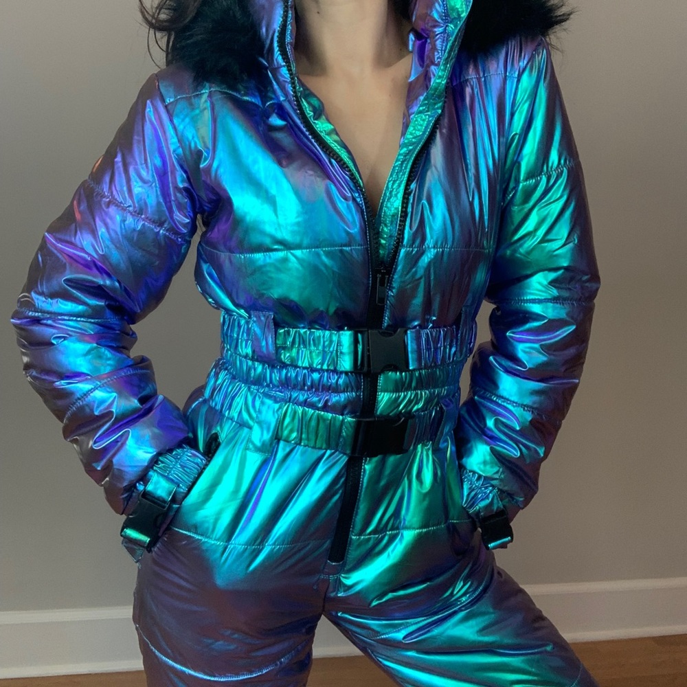 iridescent holograph club exx colder snow suit ski - Picture 14 of 15